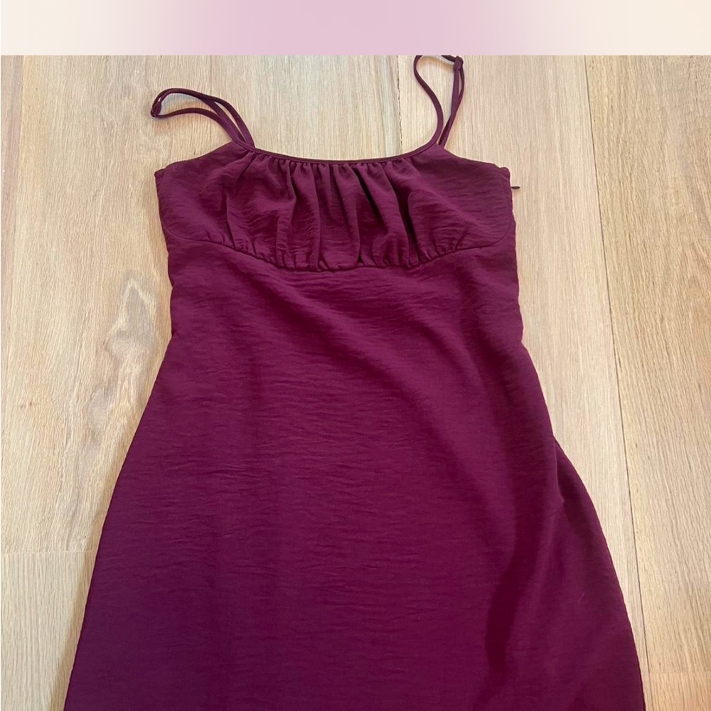 Hollister Red Ruched High Low Sundress